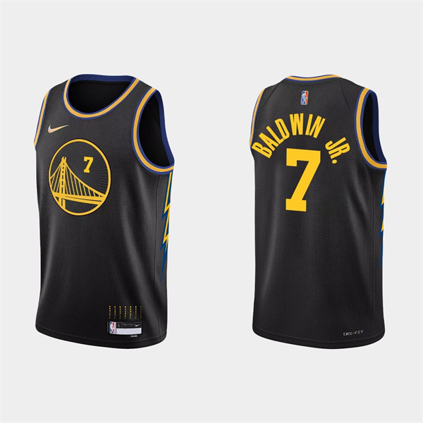 Men's Golden State Warriors #7 Patrick Baldwin Jr. 2022 Black Stitched Basketball Jersey